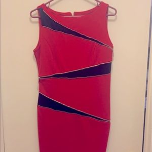 Red & Black Dress with Zippers